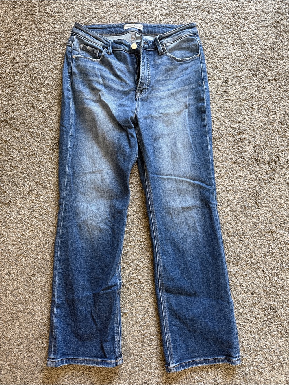Women's Straight Leg Blue Denim Jeans